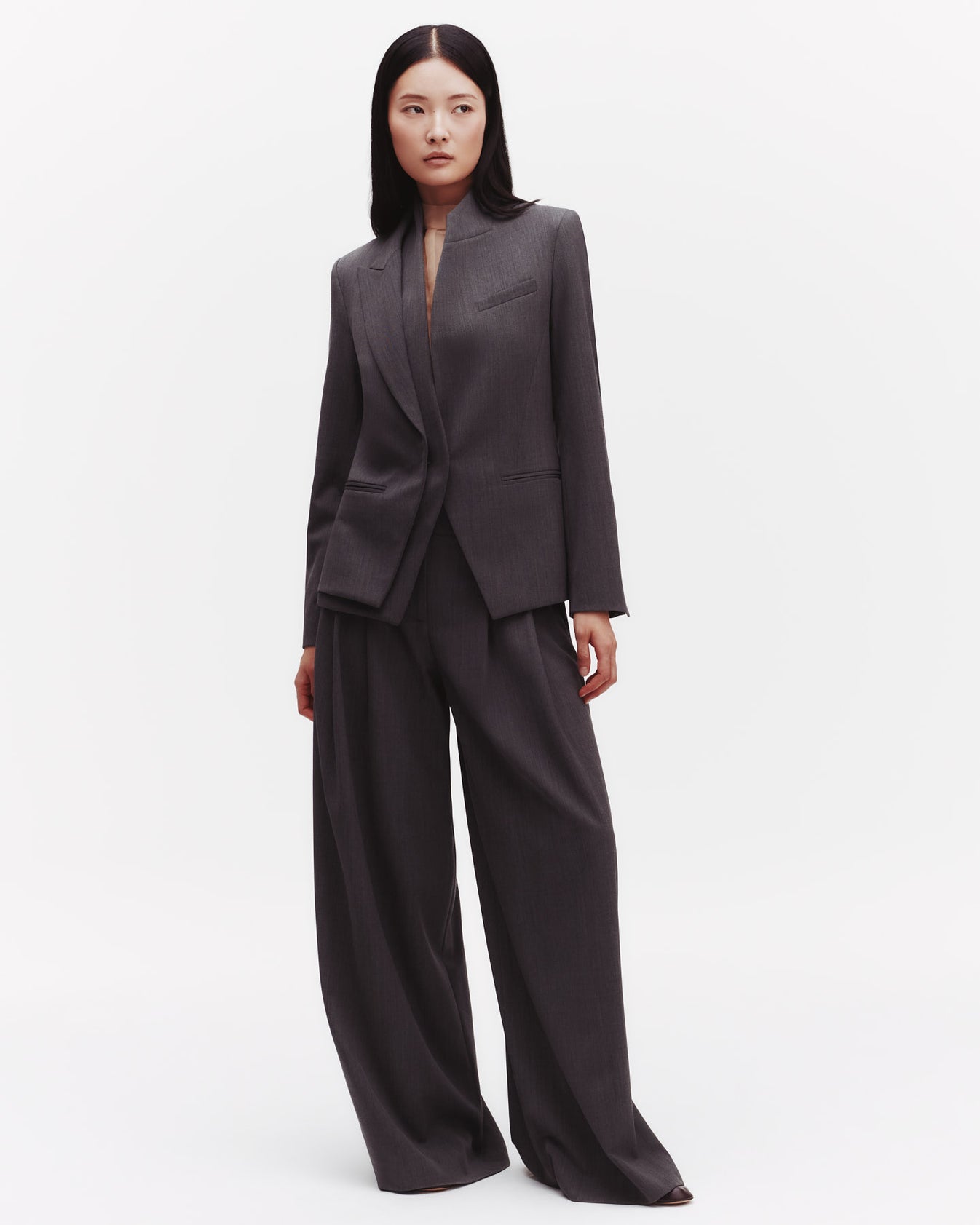 TWP Medium heather grey Mick&#39;s Wife Jacket in Italian Wool Twill view 5