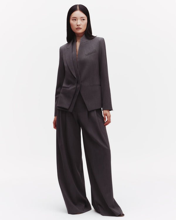 TWP Medium heather grey Mick&#39;s Wife Jacket in Italian Wool Twill view 5