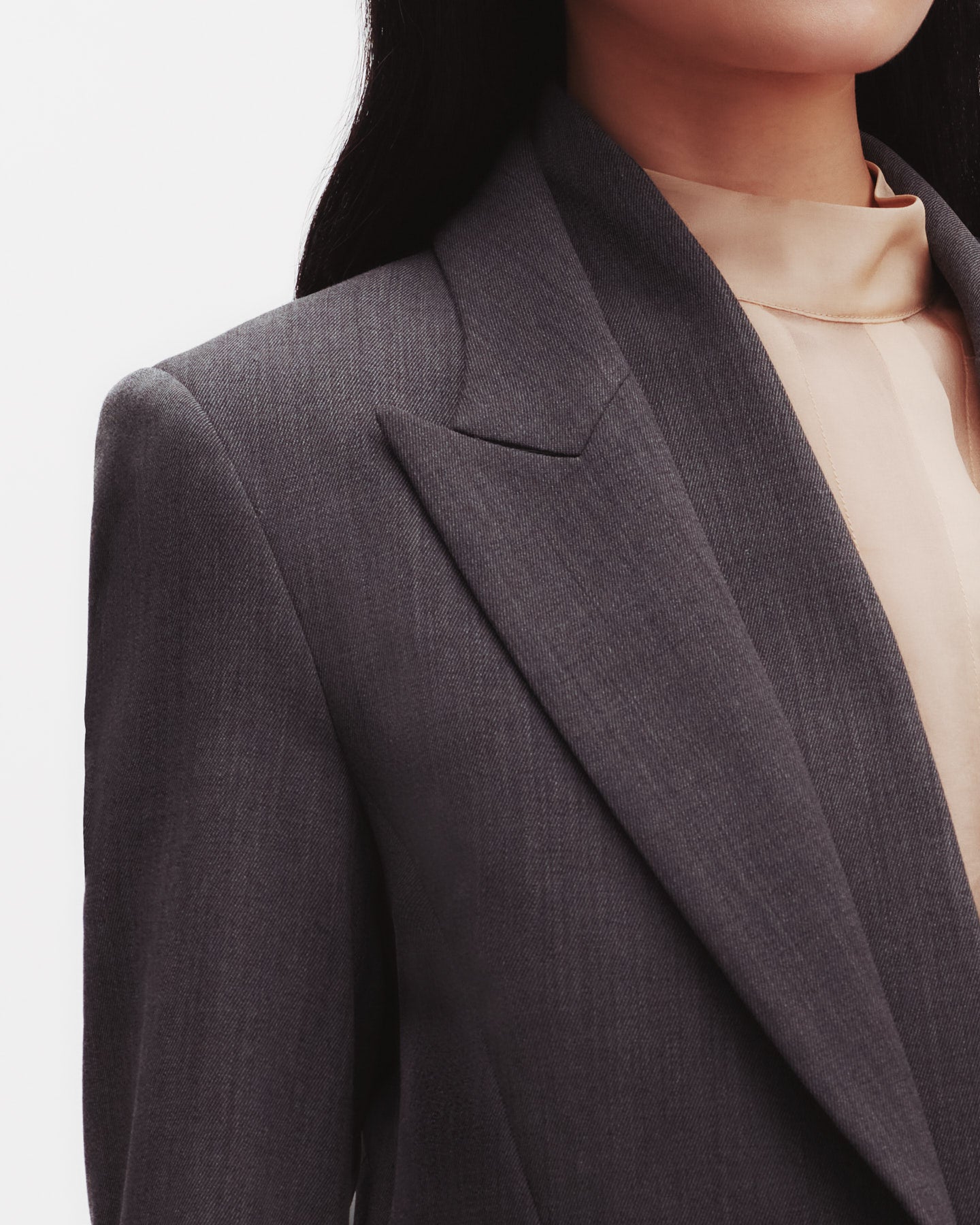 TWP Medium heather grey Mick's Wife Jacket in Italian Wool Twill view 2