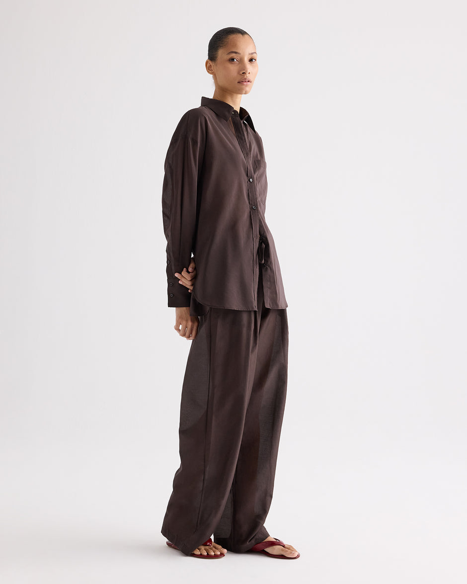 TWP Delicioso PJ Pant in Cotton Silk Organza view 3