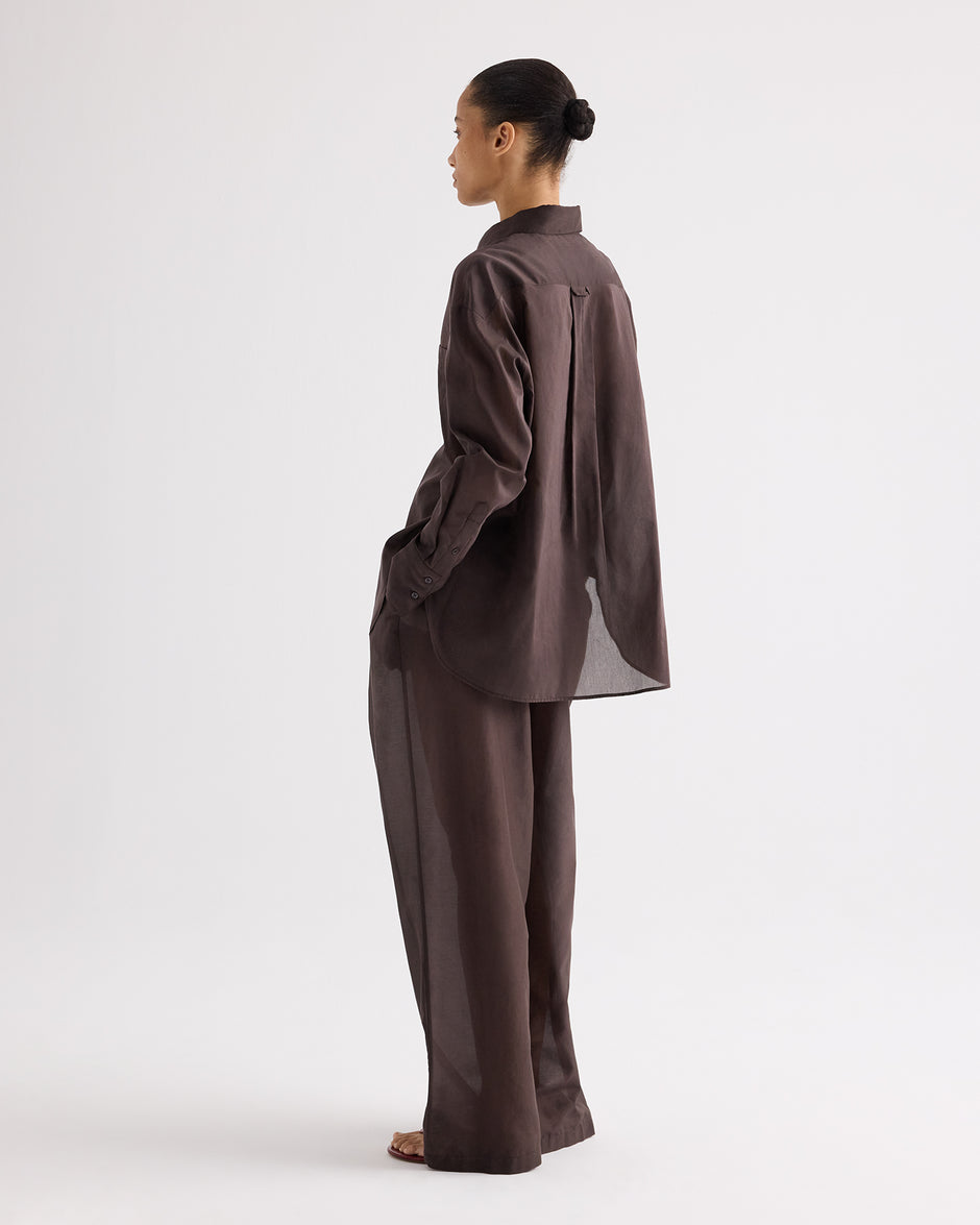 TWP Delicioso PJ Pant in Cotton Silk Organza view 5