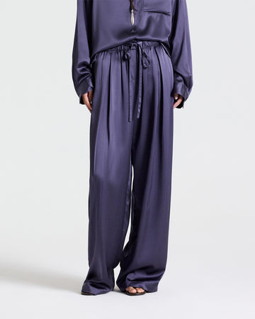 TWP Graystone PJ Pant in Crepe Back Silk Satin view 2