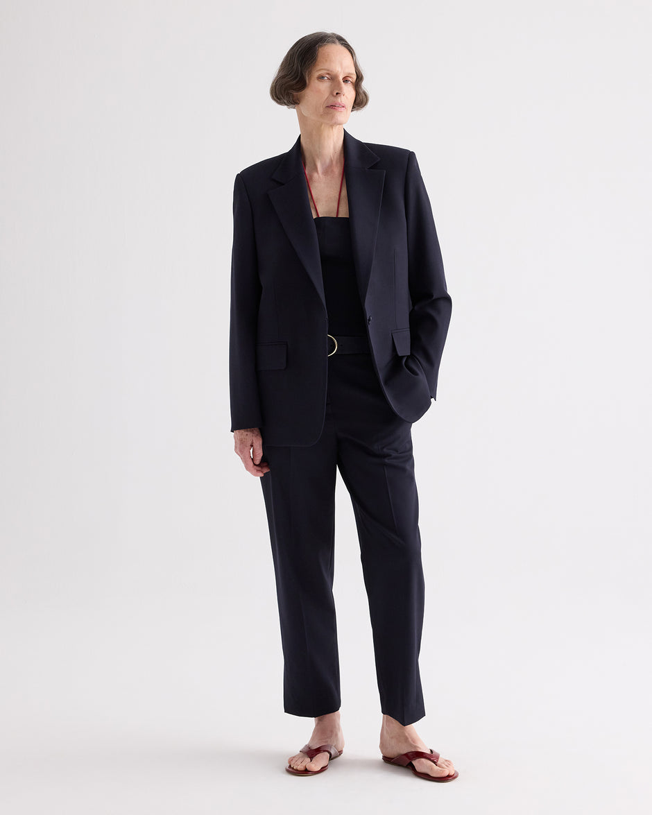 TWP Midnight Roberts Pant in Italian Wool Twill view 3