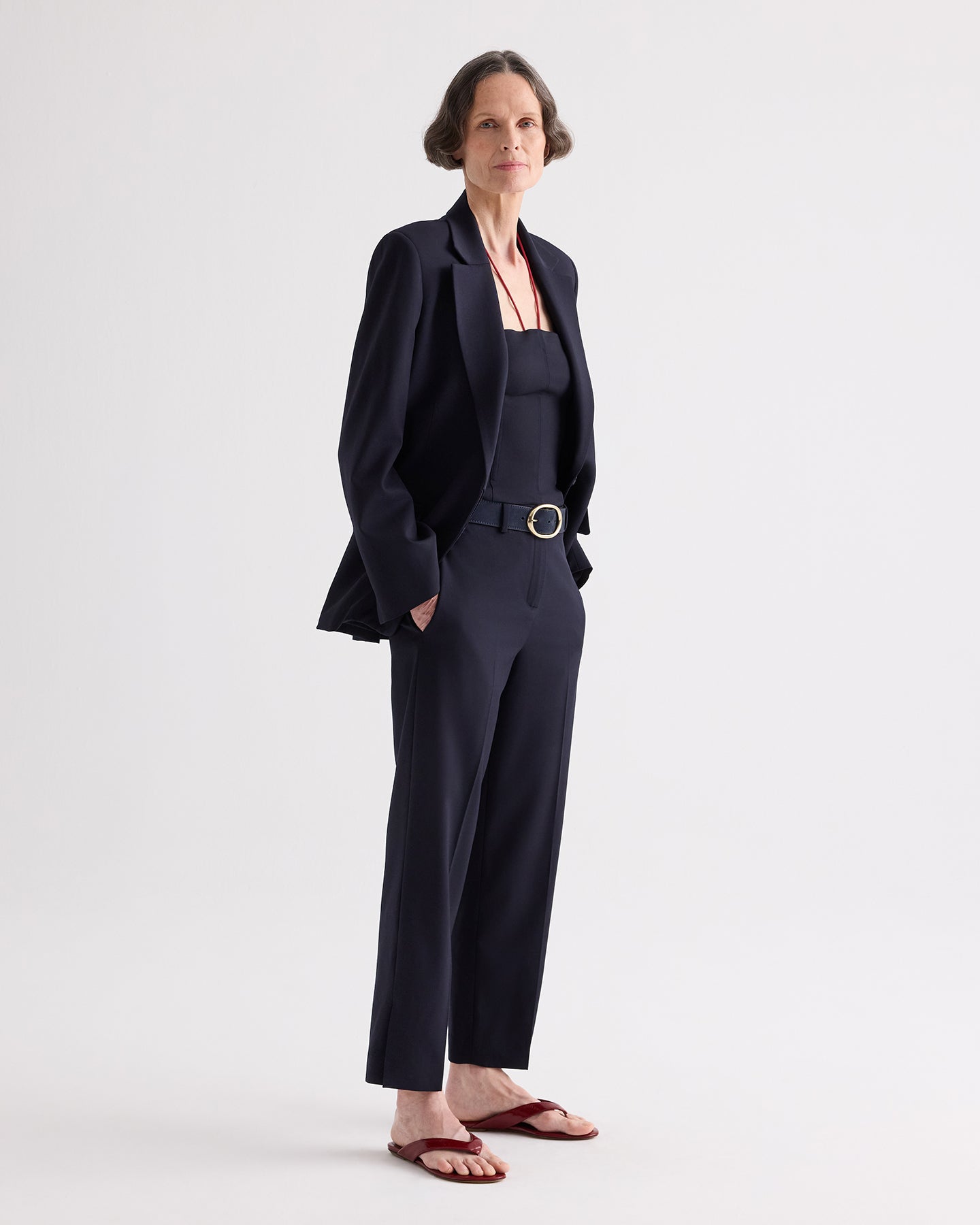 TWP Midnight Roberts Pant in Italian Wool Twill view 1