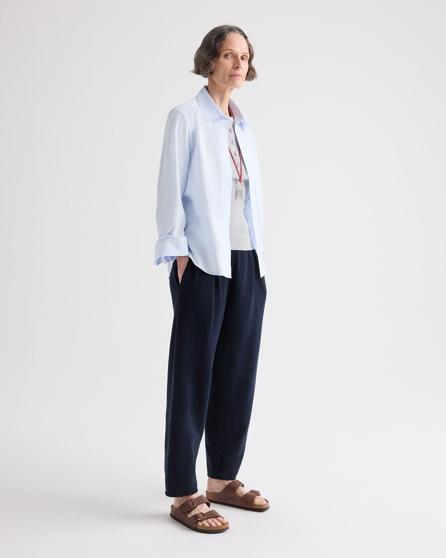 TWP Midnight Pleated Sweatpant in Lightweight Sweatshirt view 4
