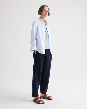 TWP Midnight Pleated Sweatpant in Lightweight Sweatshirt view 4