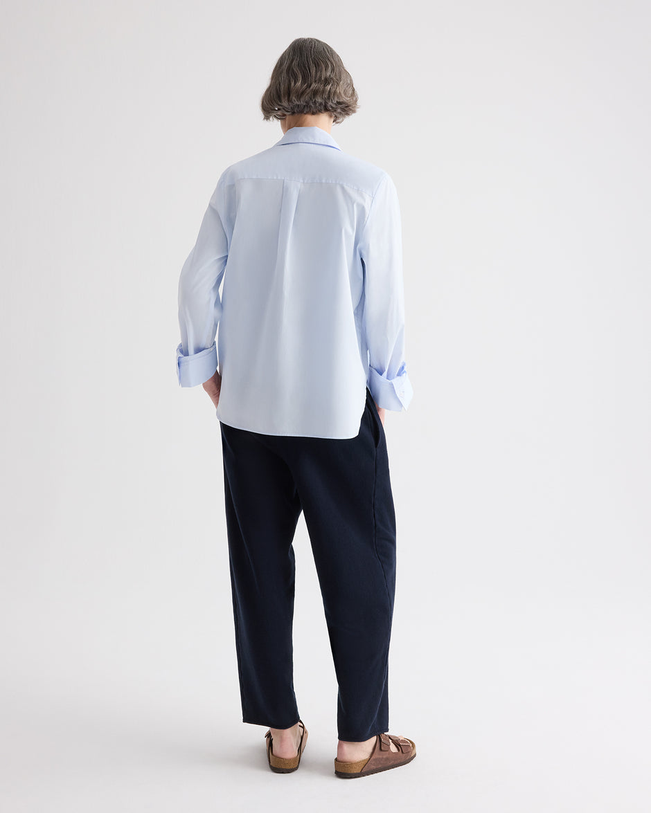 TWP Midnight Pleated Sweatpant in Lightweight Sweatshirt view 5