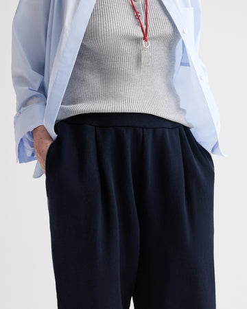 TWP Midnight Pleated Sweatpant in Lightweight Sweatshirt view 2