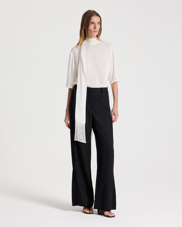 TWP Black Slim A Pant with Lip Tux in Tux Wool view 1