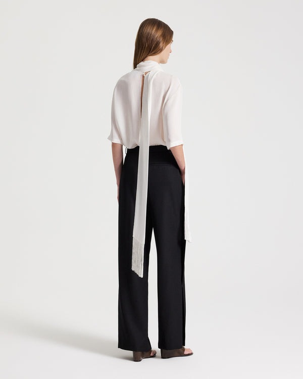 TWP Black Slim A Pant with Lip Tux in Tux Wool view 6