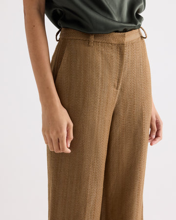 TWP Kelp Henry Pant in Novel Herringbone Linen view 4