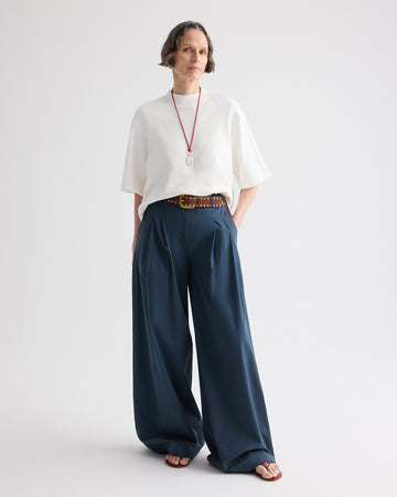 TWP Sea storm Next Didi Raw Hem Pant in Cotton Poplin view 1