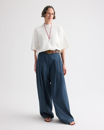 TWP Sea storm Next Didi Raw Hem Pant in Cotton Poplin view 4