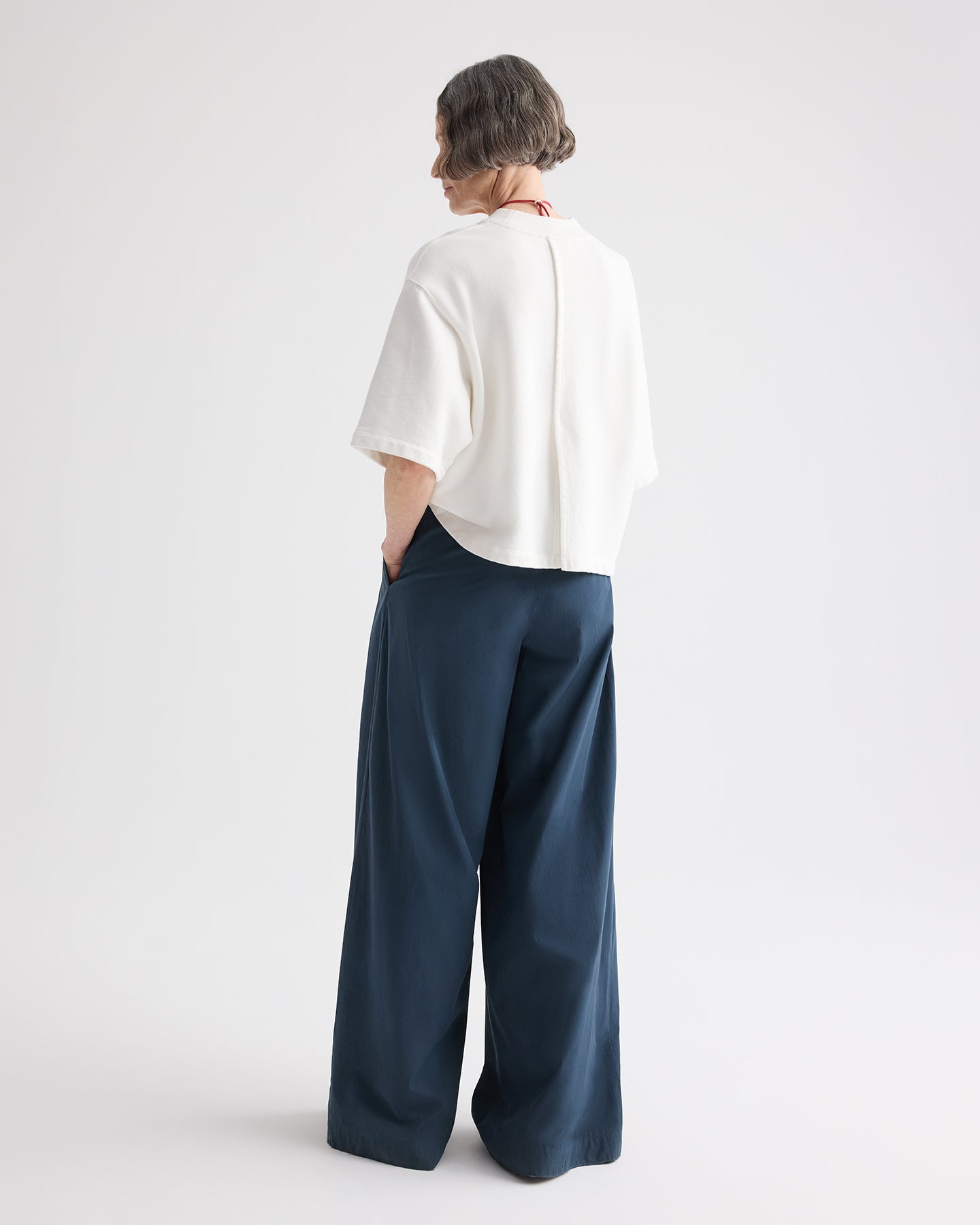 TWP Sea storm Next Didi Raw Hem Pant in Cotton Poplin view 5