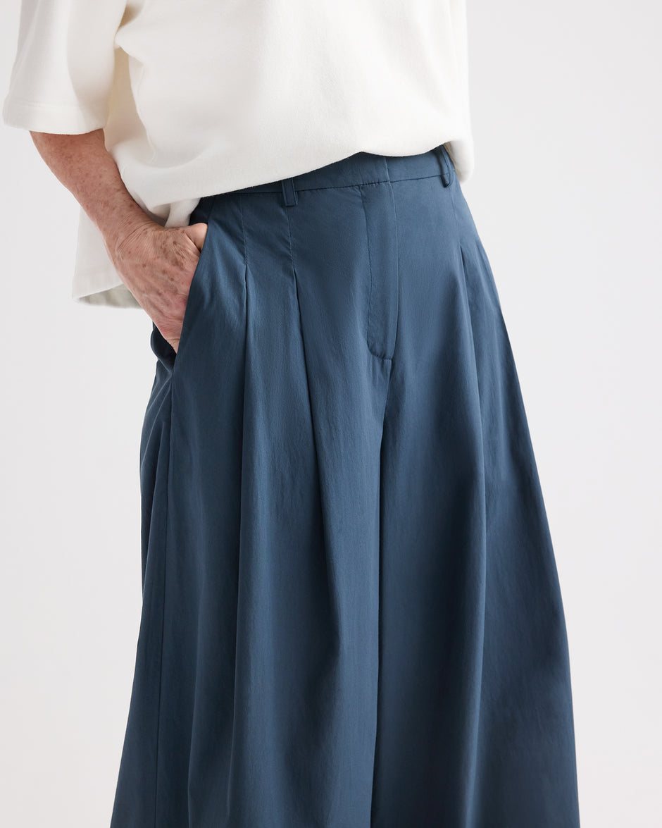 TWP Sea storm Next Didi Raw Hem Pant in Cotton Poplin view 2