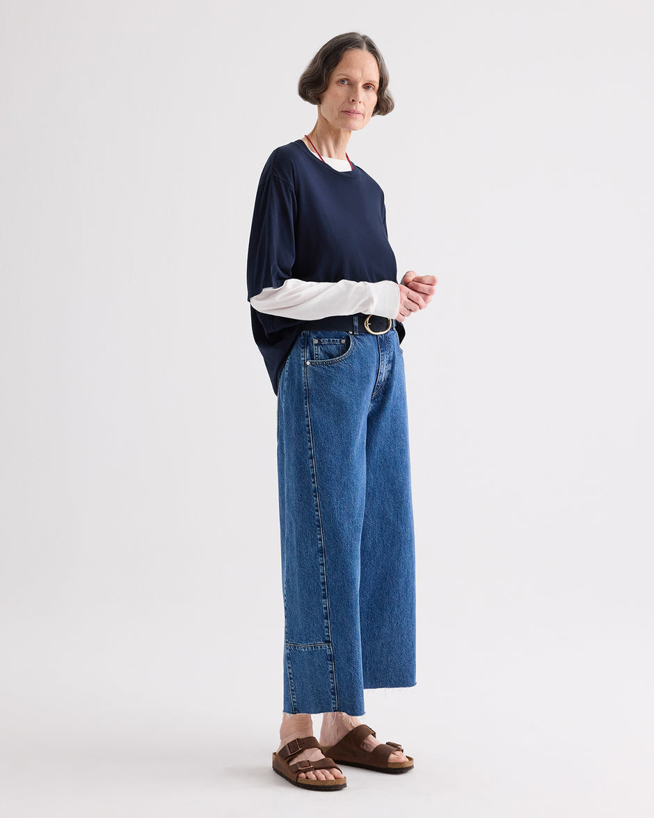 TWP Paris Slouchy Boyfriend Jeans in Heavy Denim view 3