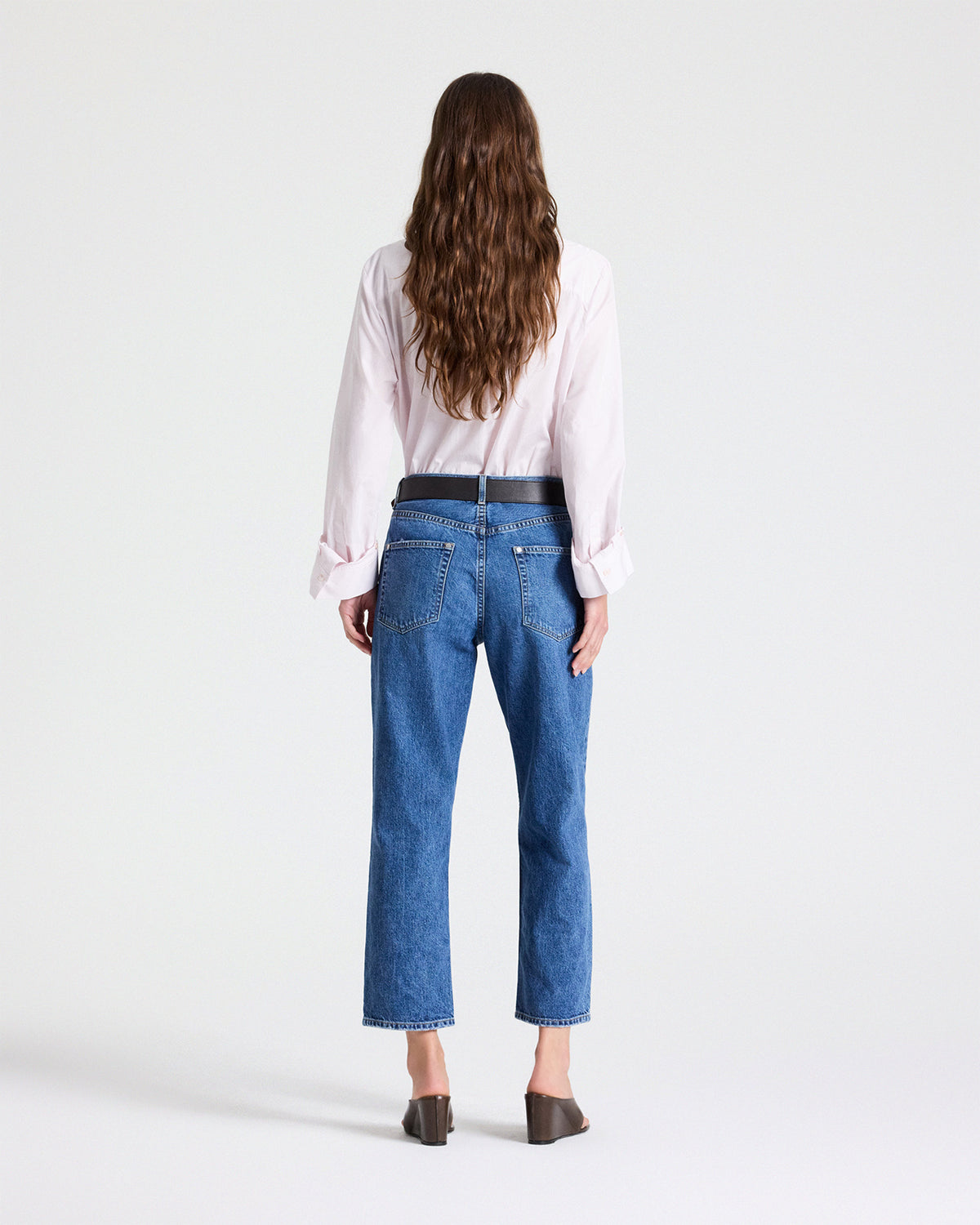 TWP Paris Cropped Mid Rise Jeans in Heavy Denim view 4