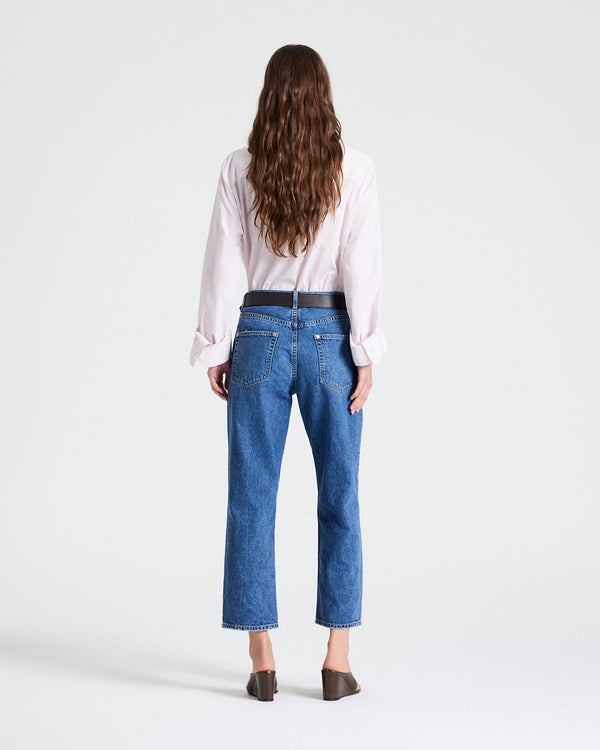 TWP Paris Cropped Mid Rise Jeans in Heavy Denim view 4