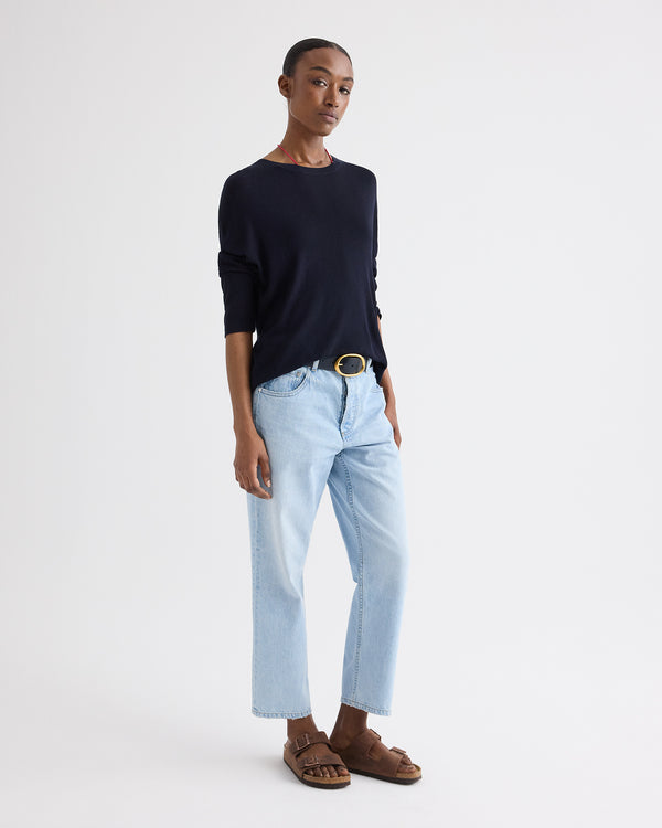 TWP Antwerp Cropped Mid Rise Jeans in Denim view 2