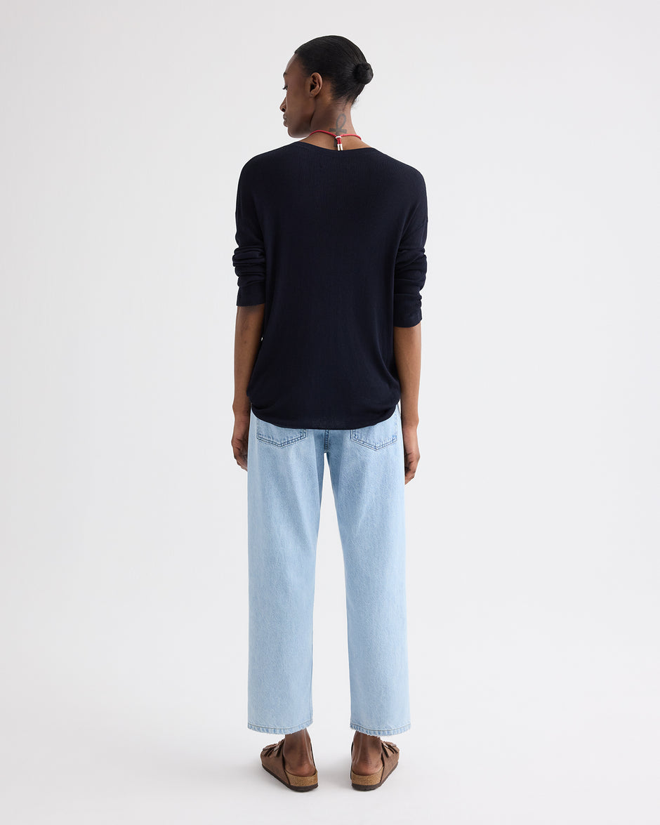 TWP Antwerp Cropped Mid Rise Jeans in Denim view 5