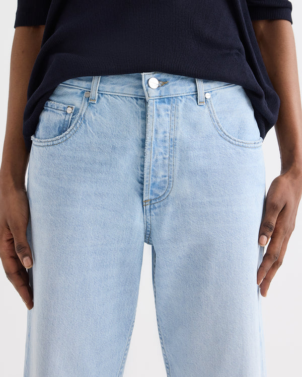 TWP Antwerp Cropped Mid Rise Jeans in Denim view 3
