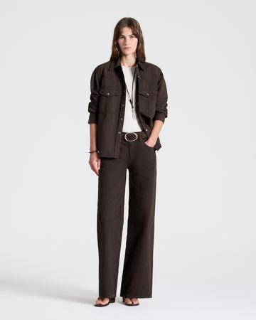 TWP Dark chocolate Harvest Moon Jean in Heavy Denim view 4