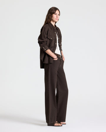 TWP Dark chocolate Harvest Moon Jean in Heavy Denim view 5