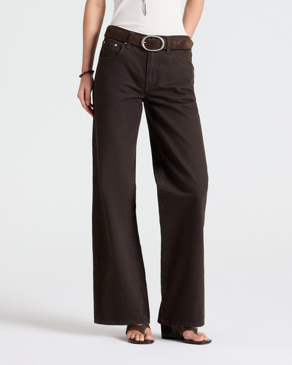 TWP Dark chocolate Harvest Moon Jean in Heavy Denim view 2