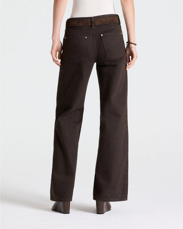 TWP Dark chocolate Harvest Moon Jean in Heavy Denim view 3