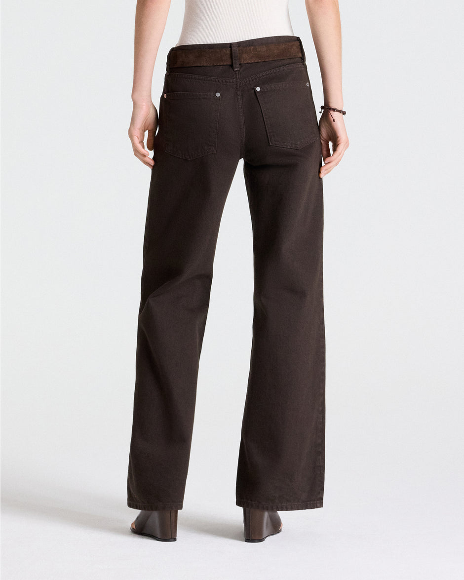 TWP Dark chocolate Harvest Moon Jean in Heavy Denim view 3