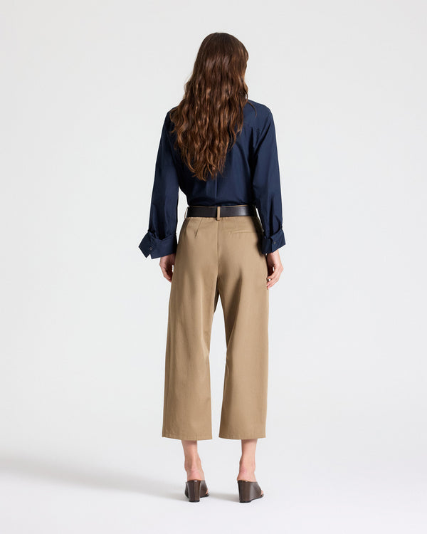TWP British khaki Slouchy BF Trouser in Trench Chino Twill view 5