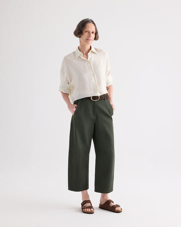 TWP Rosen Slouchy BF Trouser in Cotton Linen Twill view 1