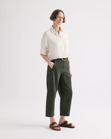 TWP Rosen Slouchy BF Trouser in Cotton Linen Twill view 3
