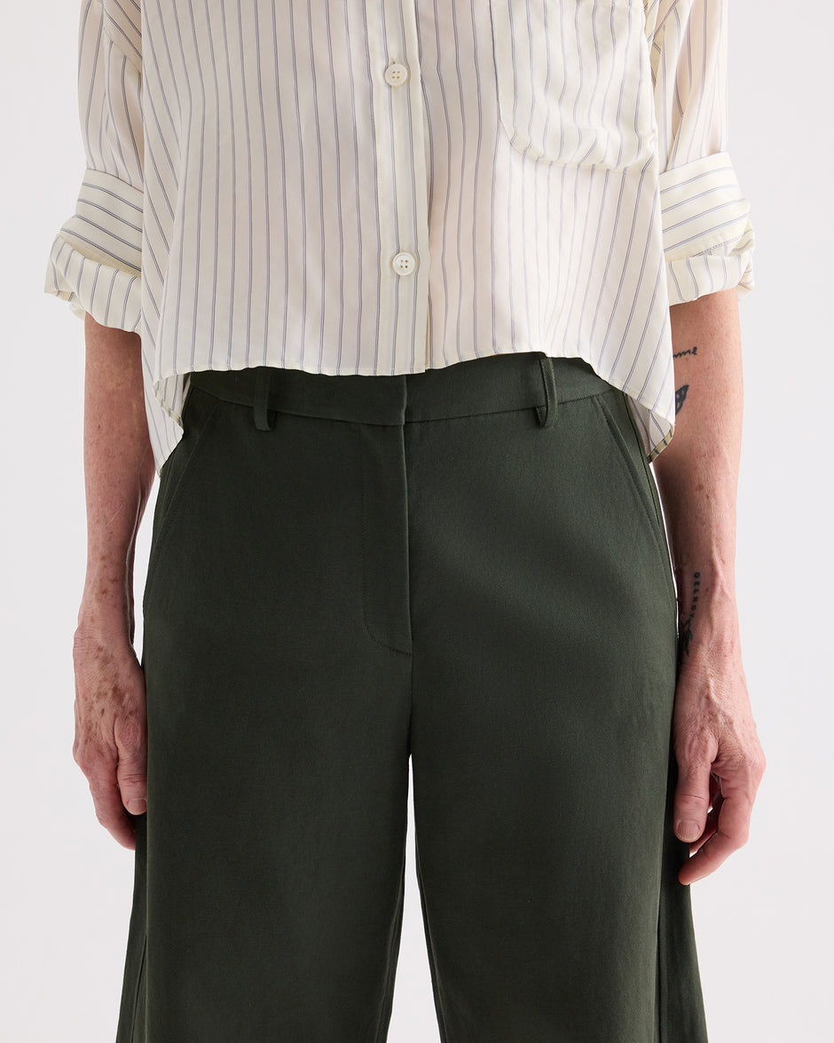 TWP Rosen Slouchy BF Trouser in Cotton Linen Twill view 5