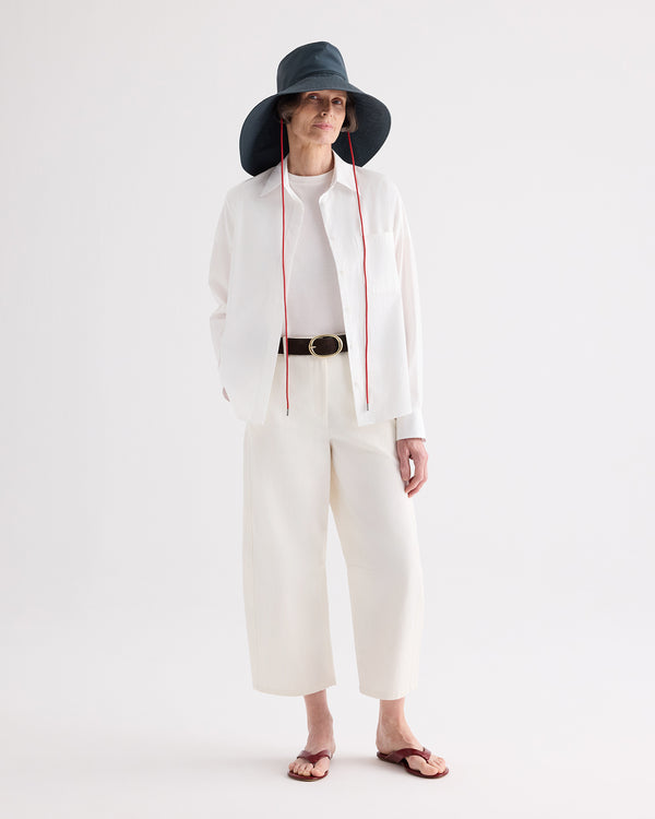 TWP Ivory Slouchy Bf Trouser in Cotton Linen Twill view 1