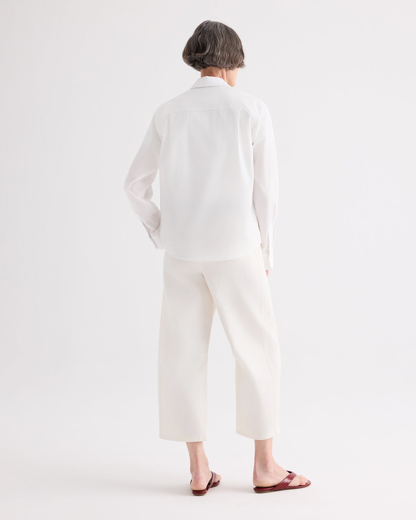 TWP Ivory Slouchy Bf Trouser in Cotton Linen Twill view 5