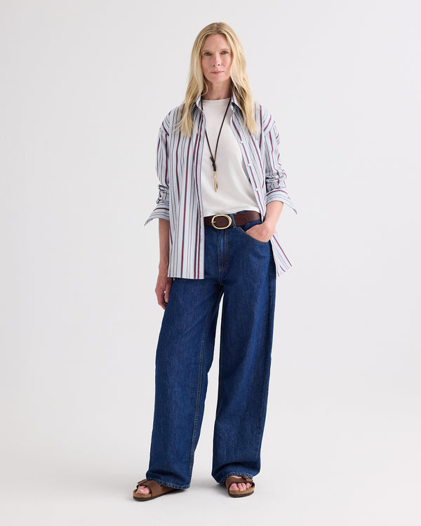 TWP Dark stone Song Sung Blue in Linen Cotton Denim view 5
