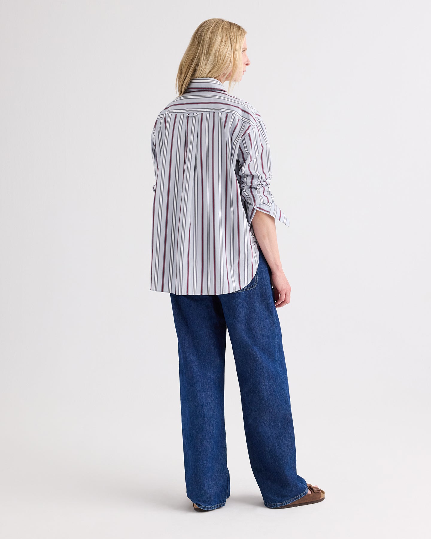 TWP Dark stone Song Sung Blue in Linen Cotton Denim view 4
