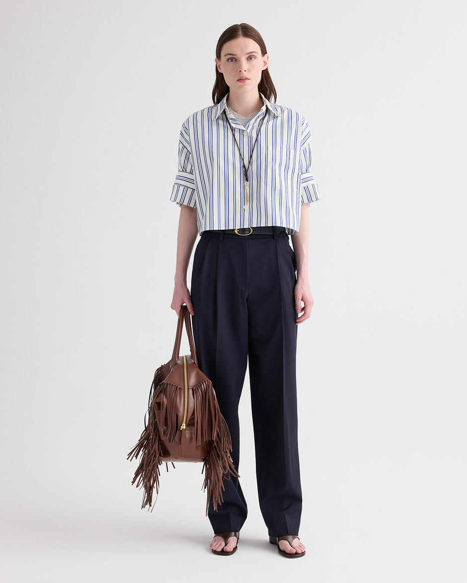 TWP Midnight Ivy Pant in Italian Wool Twill view 1