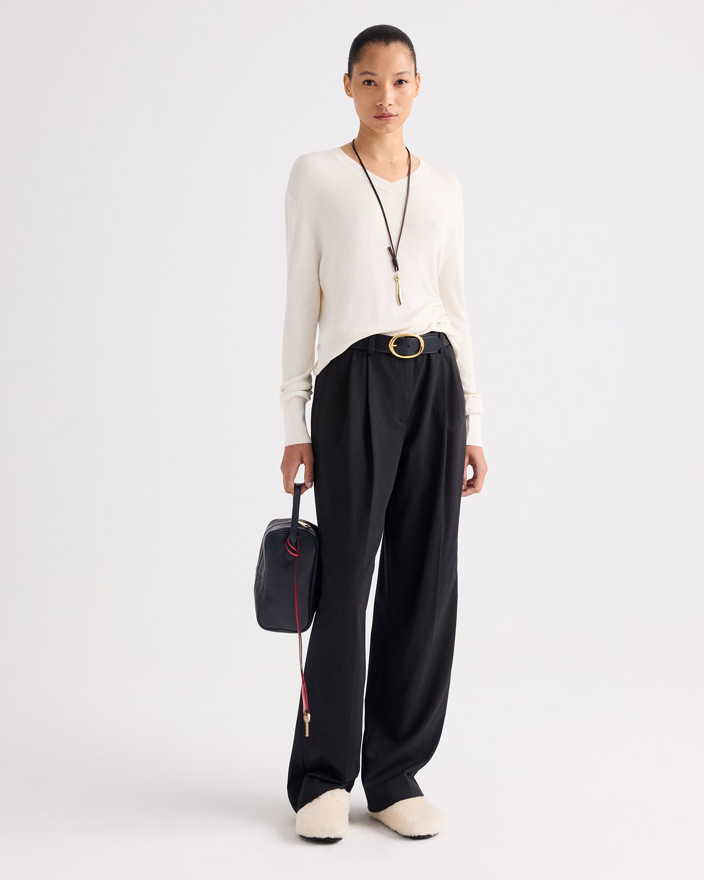 TWP Smoke Ivy Pant in Italian Wool Twill view 4