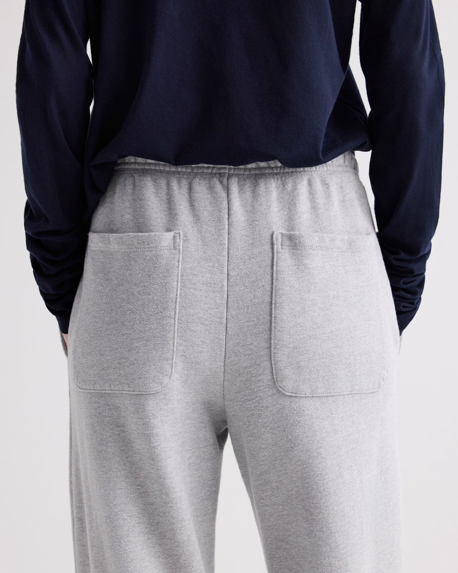 TWP Light heather grey Jetties Jogger in Lightweight Sweatshirt view 4