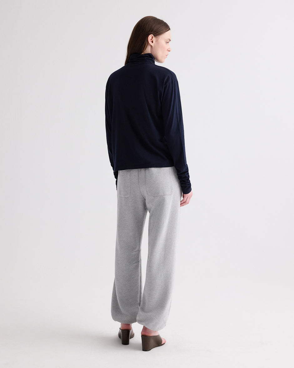 TWP Midnight Abby Mockneck in Supima Cotton view 5