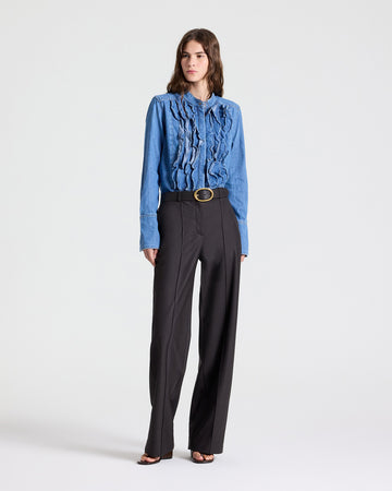 Isla Pant in Shiny Superstretch Wool
