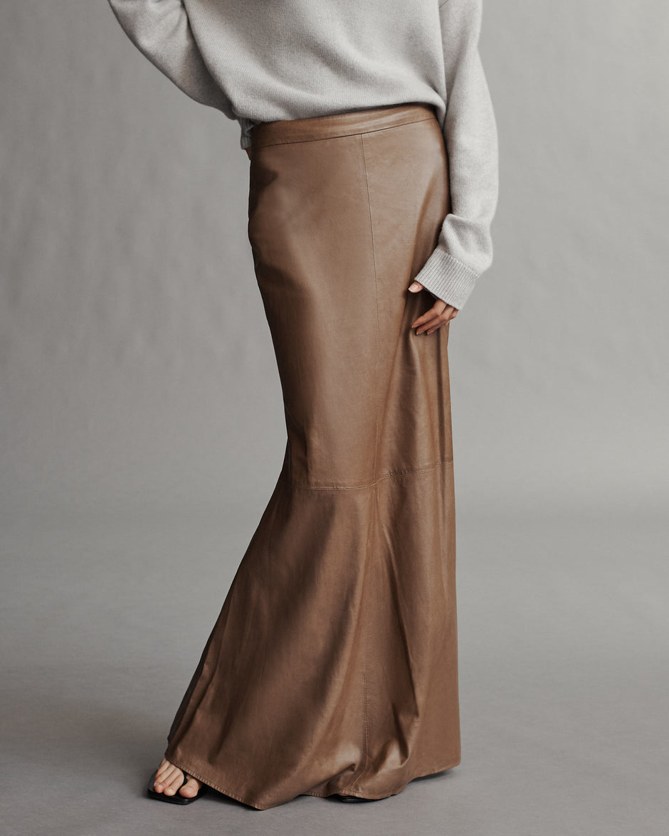 TWP Tobacco At Last Skirt in Paper Leather view 1