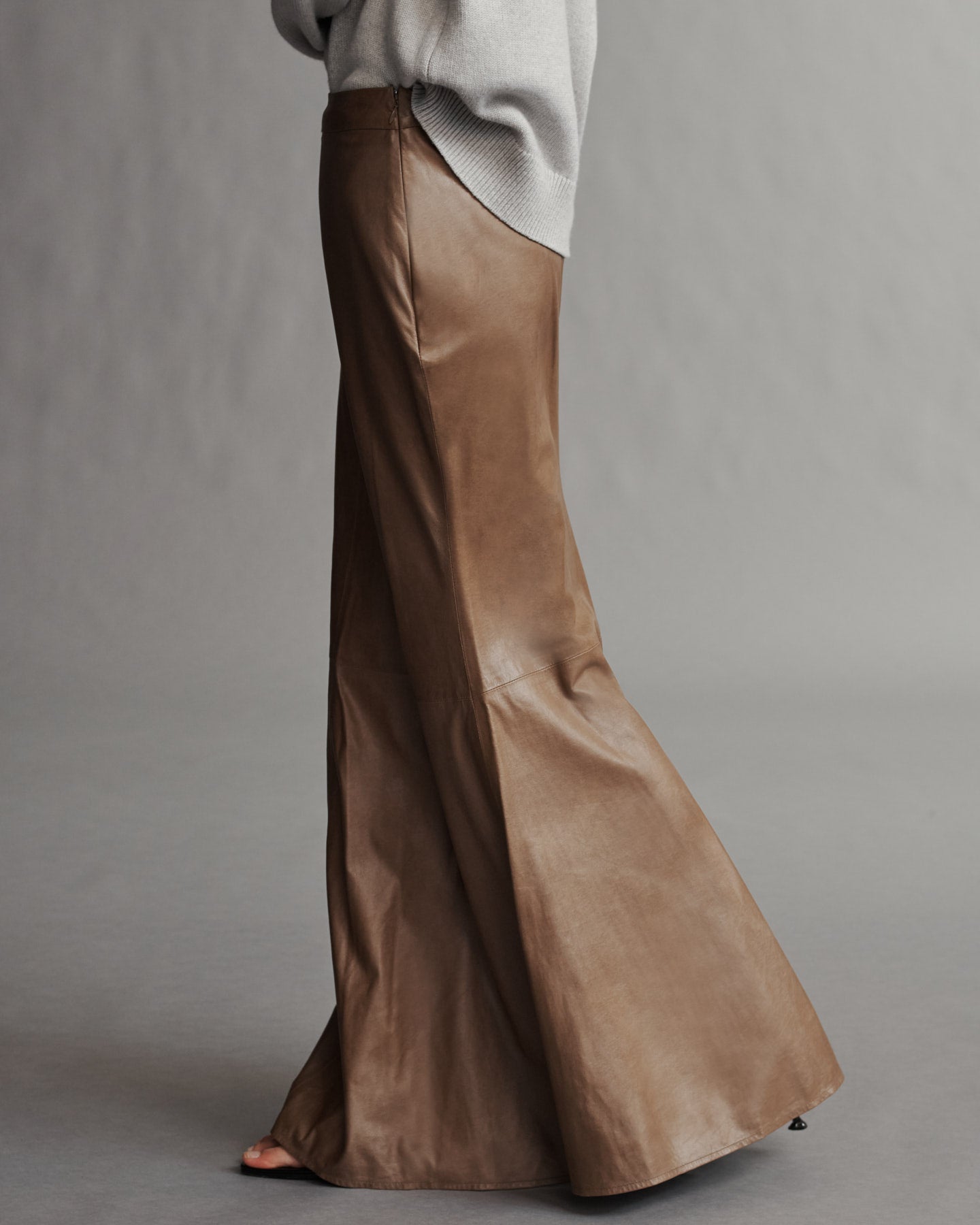 Long leather skirt khaki pants hotsell