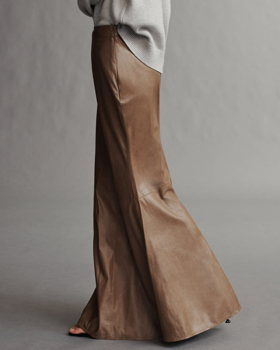 TWP Tobacco At Last Skirt in Paper Leather view 6