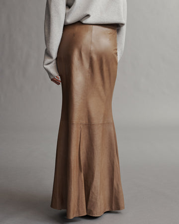 TWP Tobacco At Last Skirt in Paper Leather view 3