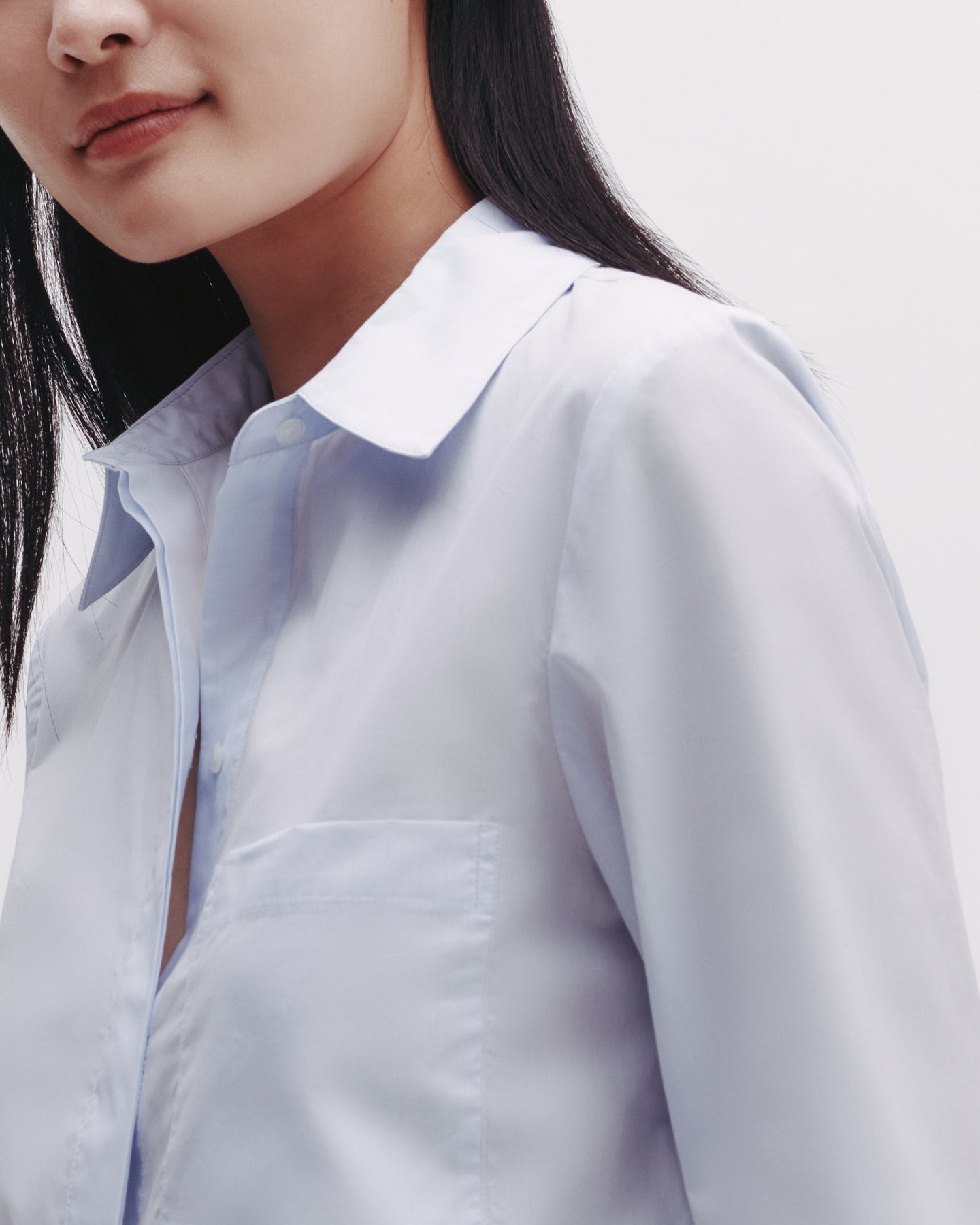 TWP Baby blue Boyfriend Shirt in Superfine Cotton view 3