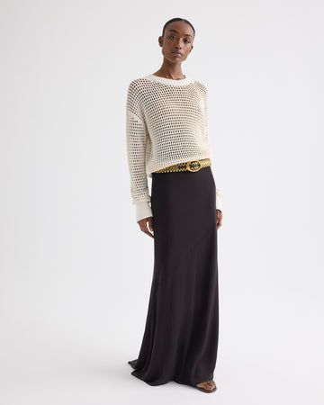 TWP Dark chocolate Dree Skirt in Evening Jersey view 1