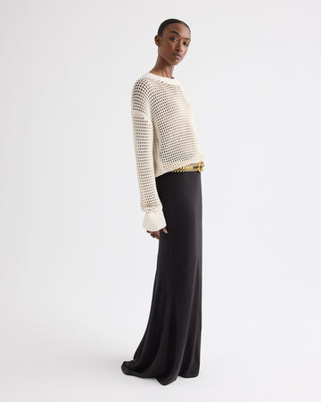 TWP Dark chocolate Dree Skirt in Evening Jersey view 2